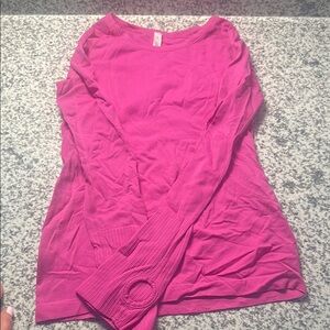 Women's Pink Long Sleeve Top